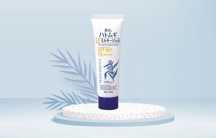 Kem chống nắng Reihaku Hatomugi UV Milky Gel