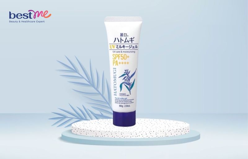 Kem chống nắng Reihaku Hatomugi UV Milky Gel SPF50+ PA++++