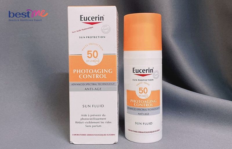 Kem chống nắng phổ rộng Eucerin Sun Fluid Photoaging - công nghệ chống nắng thông minh