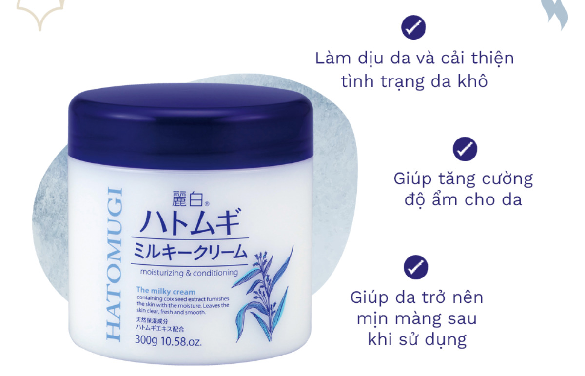 Điểm nổi bật kem dưỡng nhà Reihaku Hatomugi