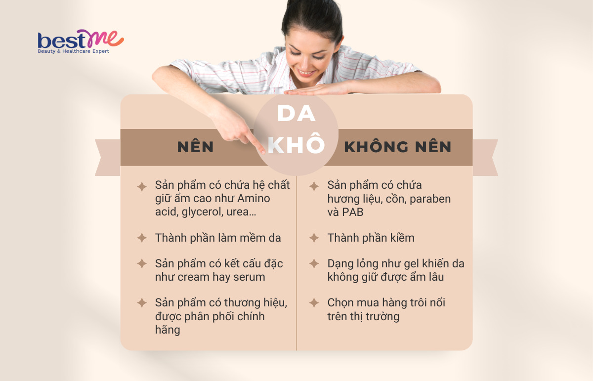 Nên và không nên khi chọn mua kem dưỡng ẩm cho da khô