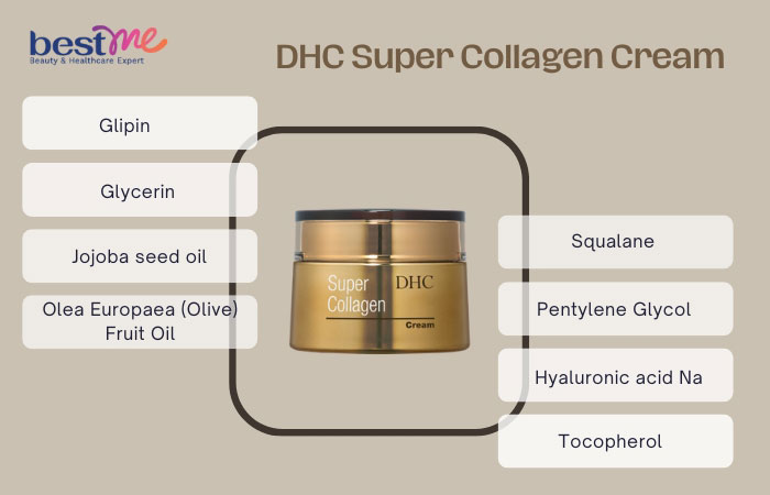 Một số thành phần chính của sản phẩm kem dưỡng DHC Super Collagen Cream