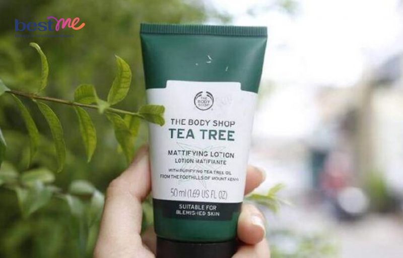 Kem dưỡng ẩm cho da dầu mụn The Body Shop Tea Tree Oil Mattifying Lotion