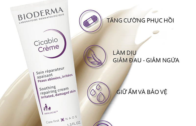 Kem dưỡng phục hồi Bioderma Cicabio Soothing Repairing Cream