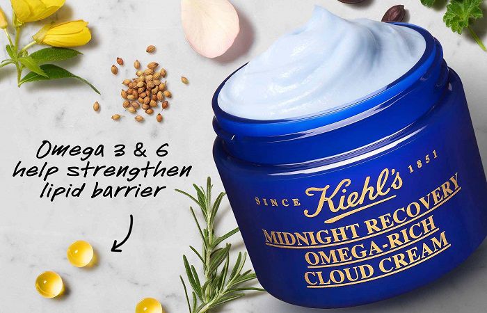 Kem dưỡng phục hồi da ban đêm Kiehl's Midnight Recovery Omega Rich Cloud Cream 