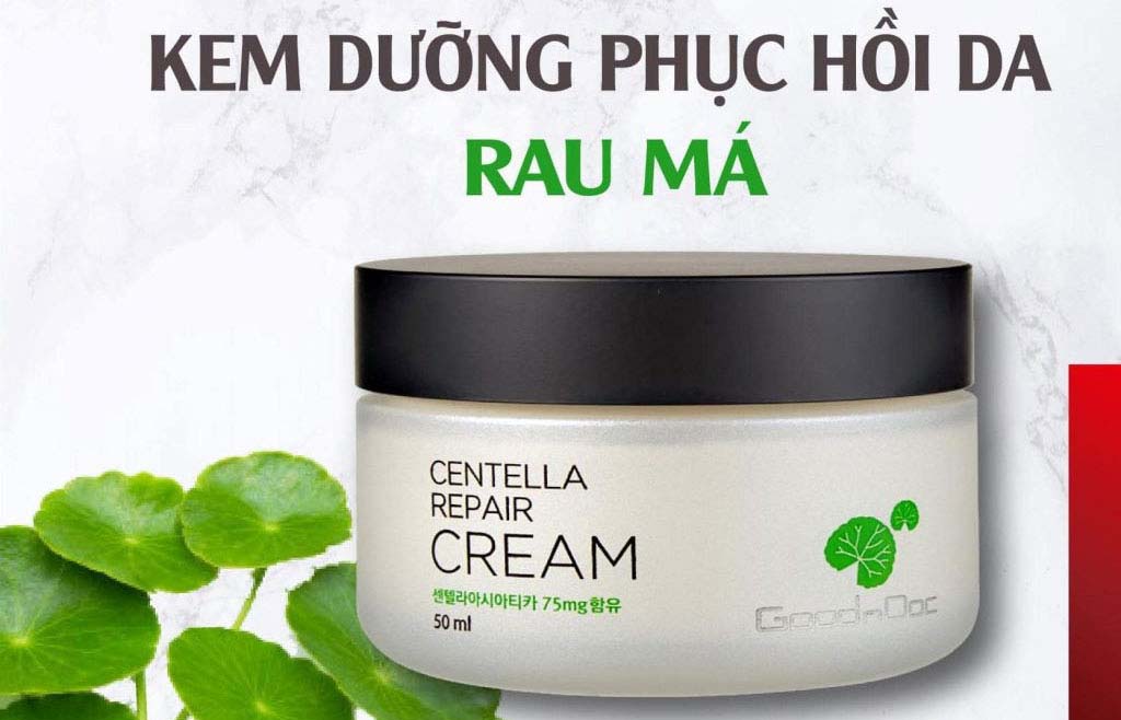 Kem dưỡng phục hồi da rau má Goodndoc Centella Repair Cream