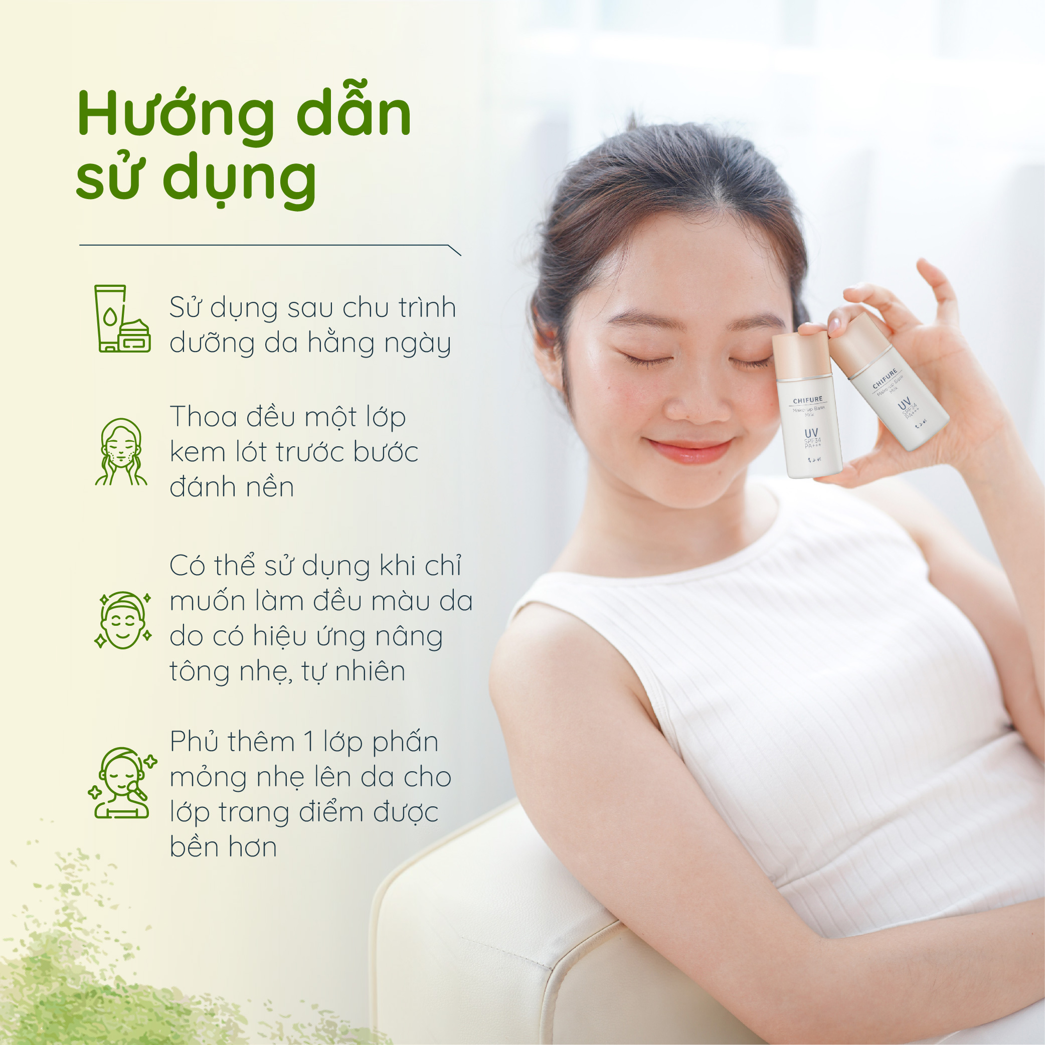 Kem lót Chifure Make-up Base Milk UV