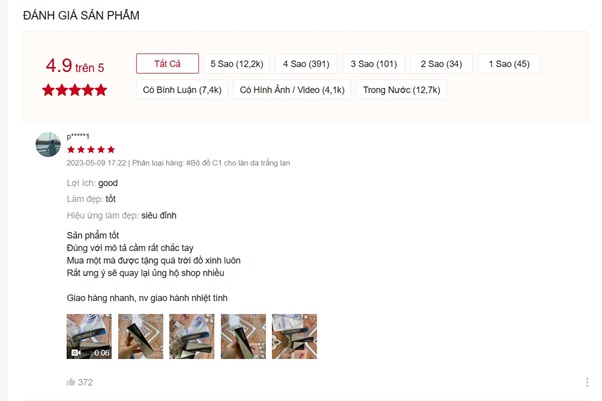Đánh giá của khách hàng về sản phẩm kem nền Colorkey
