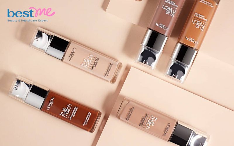 L'Oreal True Match Liquid Foundation cho lớp nền tự nhiên, giúp da tỏa sáng
