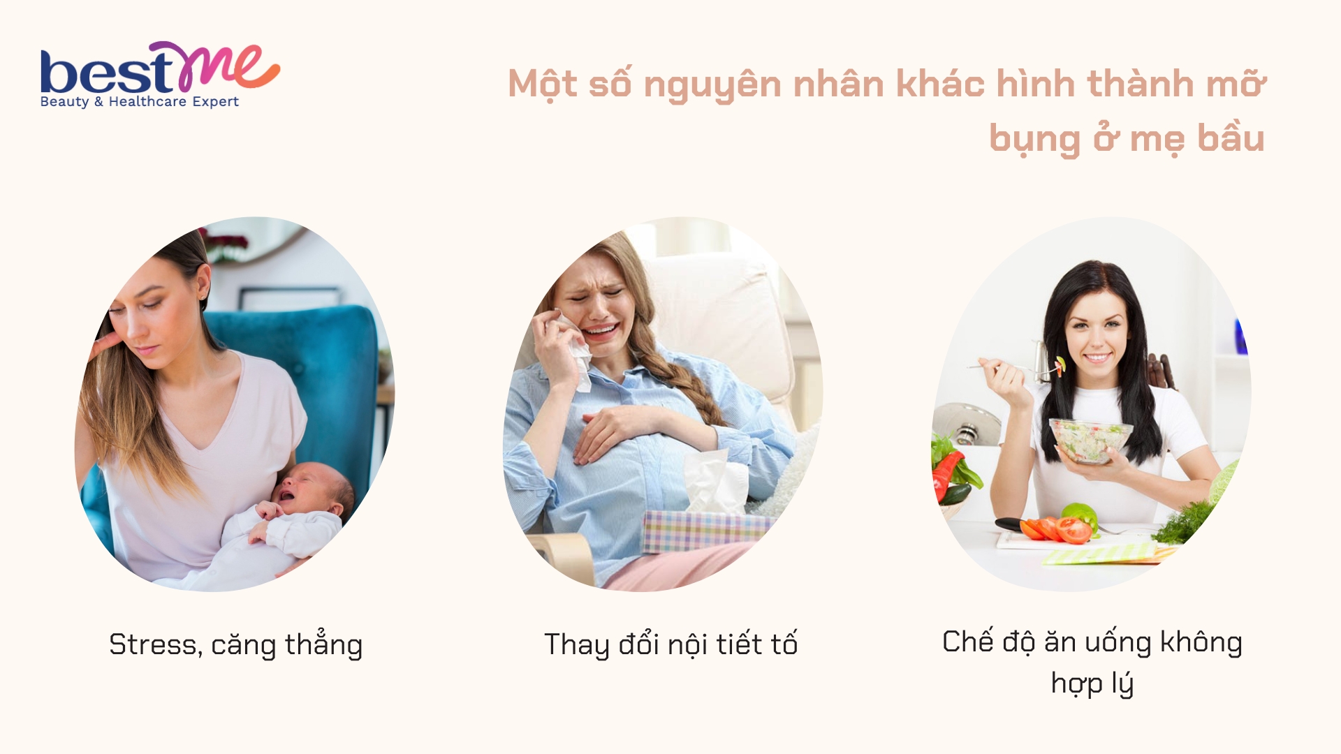 Một số nguyên nhân khác khiến mẹ bầu tích tụ nhiều mỡ bụng