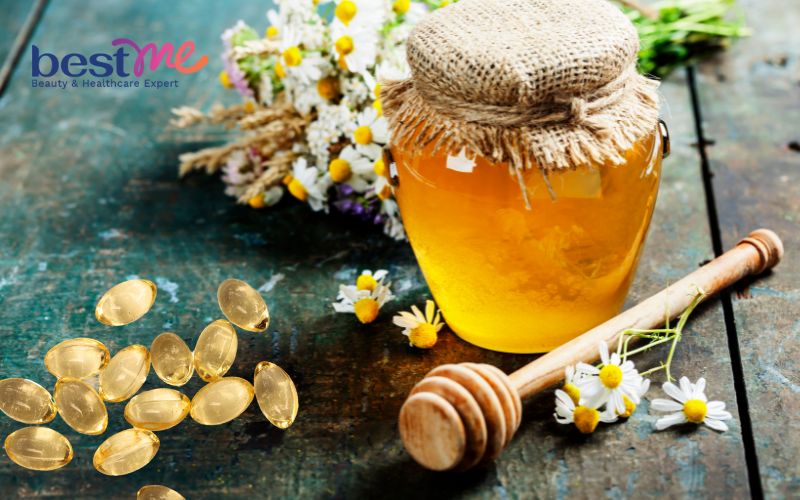 Mặt nạ vitamin E và mật ong nguyên chất