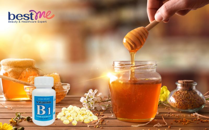 Mặt nạ vitamin E + mật ong + B1