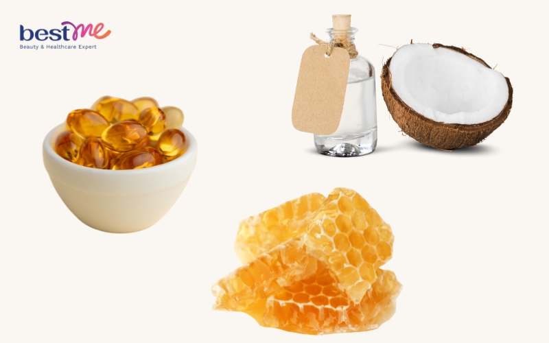 Mặt nạ mật ong + dầu dừa + vitamin e