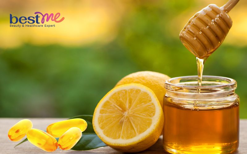 Mặt nạ vitamin E, mật ong, chanh