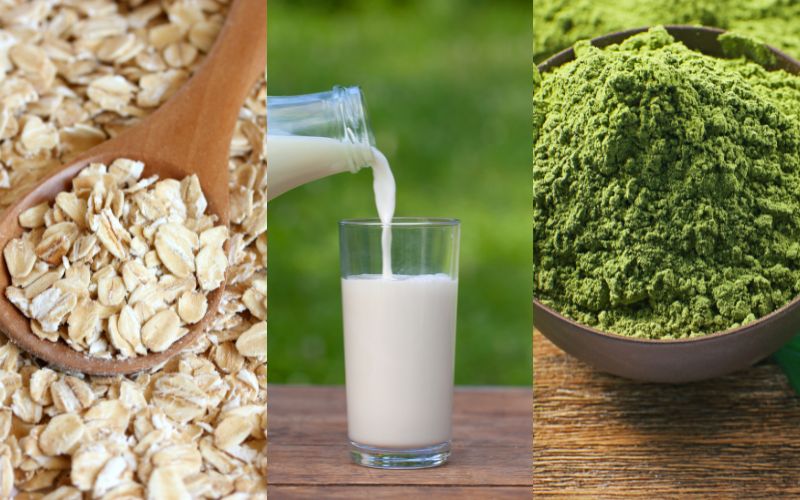 Mặt nạ giấy thải độc từ yến mạch, sữa và trà xanh