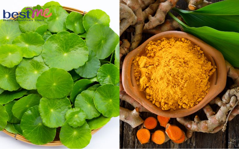 Mặt nạ nghệ và rau má