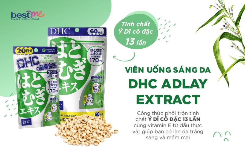 DHC Adlay Extract giúp trắng da hiệu quả
