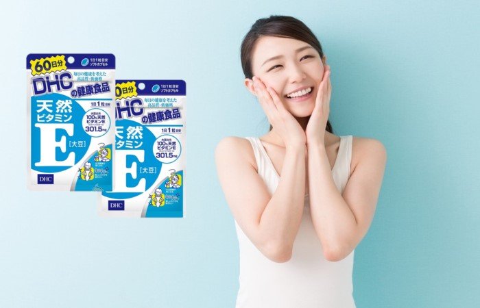 Làn da trẻ khỏe nhờ bổ sung vitamin E DHC thường xuyên