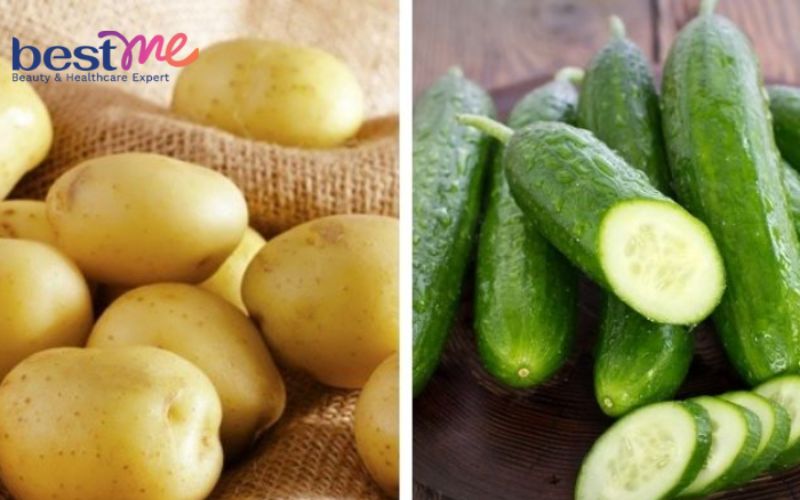 Dưa leo - khoai tây là một cách chăm sóc da tự nhiên tuyệt vời