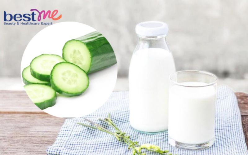 Làm mềm và dưỡng ẩm cho da với dưa leo, sữa tươi