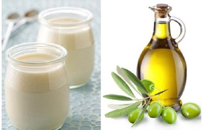 Kết hợp sữa chua và dầu olive tạo nên mặt nạ dưỡng da hiệu quả