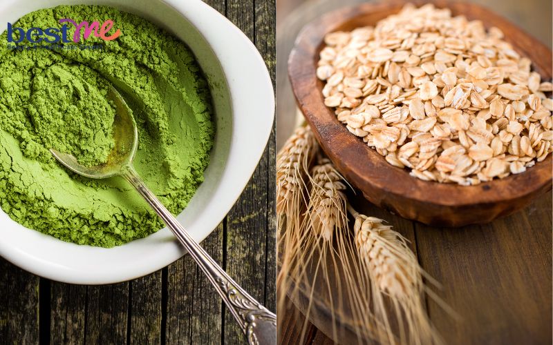 Sử dụng trà xanh và yến mạch trị mụn