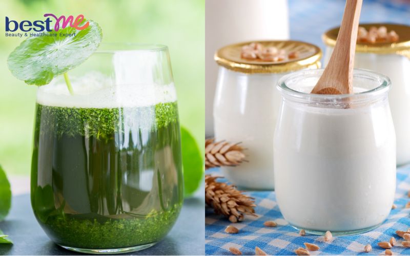 Sữa chua và rau má giúp dưỡng da hiệu quả