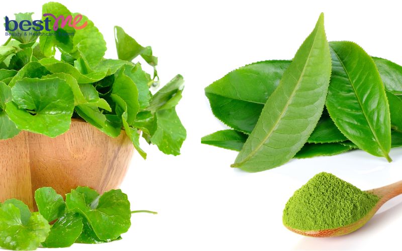 Mặt nạ bột trà xanh rau má
