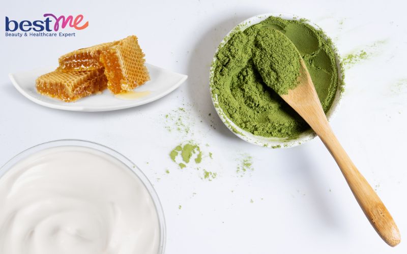 Kết hợp trà xanh sữa chua và mật ong