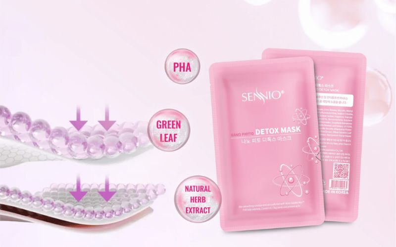 Sennio Nano Phyto Detox Mask công nghệ nano kết hợp chiết xuất thiên nhiên