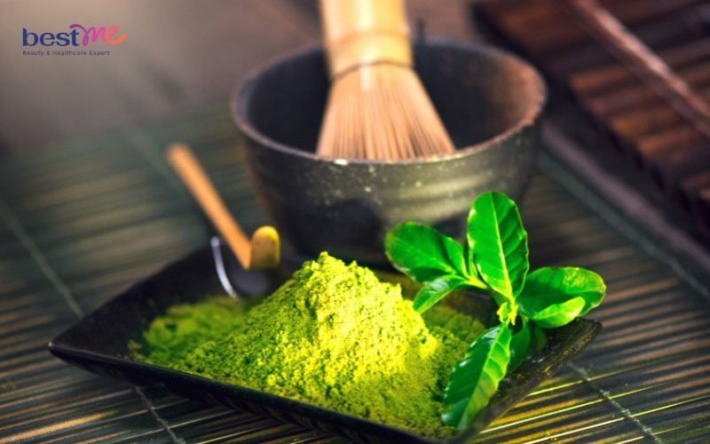 Mặt nạ trị mụn ẩn từ bột trà xanh