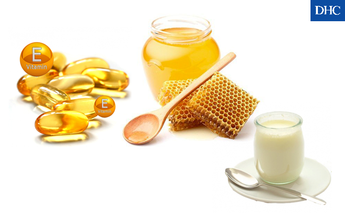 Mặt nạ vitamin E và mật ong, sữa chua