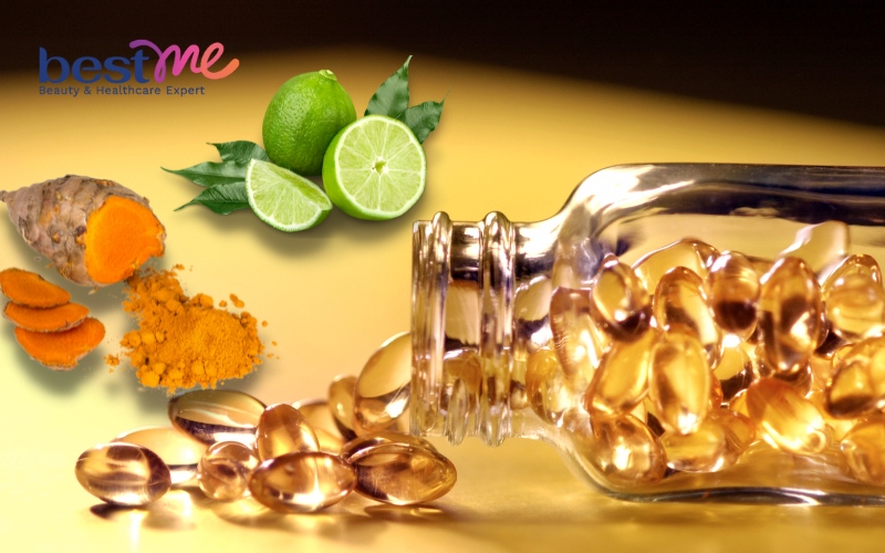 Mặt nạ vitamin E và tinh bột nghệ với chanh