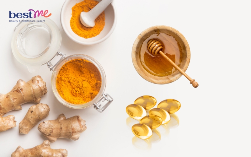Mặt nạ vitamin E và nghệ với mật ong