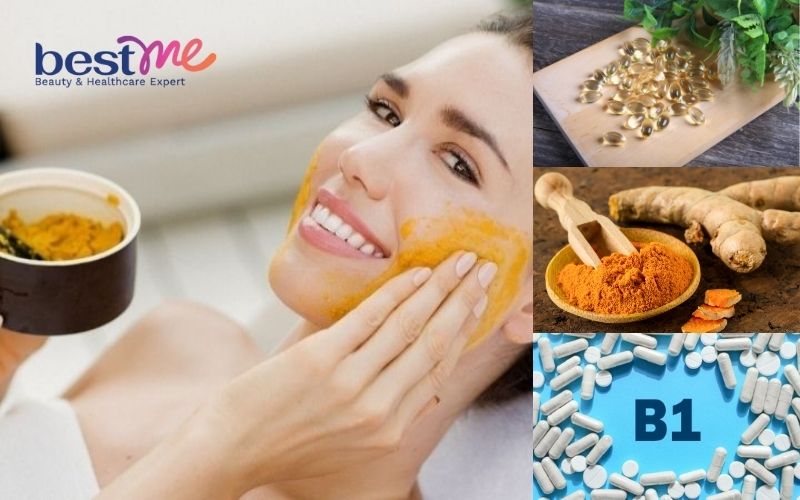 Mặt nạ vitamin E và tinh bột nghệ với B1