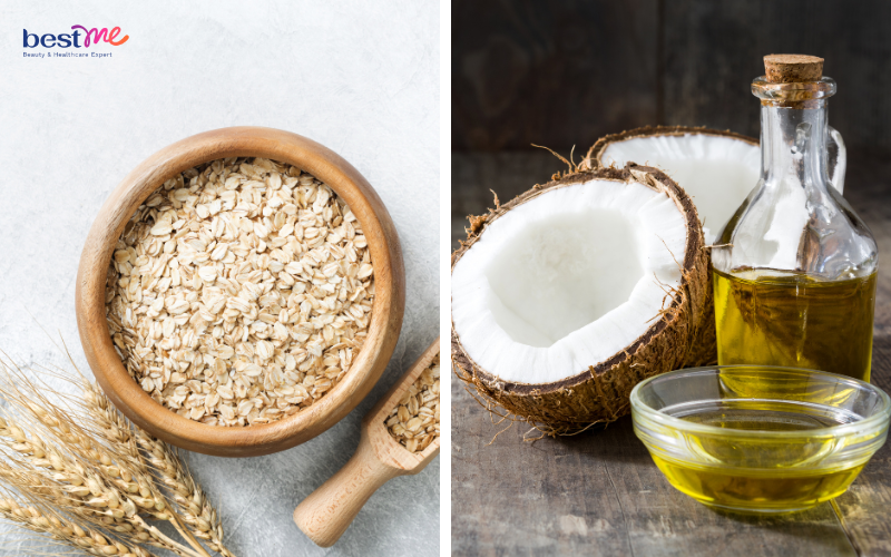 Mặt nạ dầu dừa và yến mạch