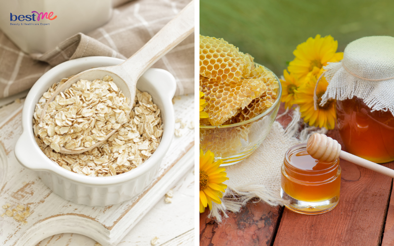Mặt nạ mật ong và yến mạch cho da không đều màu