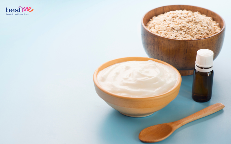 Kết hợp yến mạch và sữa chua không đường