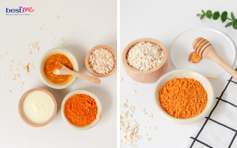 Mặt nạ tinh bột nghệ dưỡng trắng da không đều màu