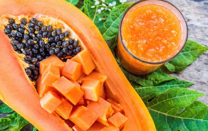 mặt nạ đu đủ dưỡng ẩm giúp da khô mùa hè thêm mềm mịn