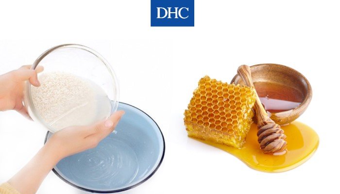 Mặt nạ mật ong và nước vo gạo có khả năng làm sạch, kháng khuẩn cho da