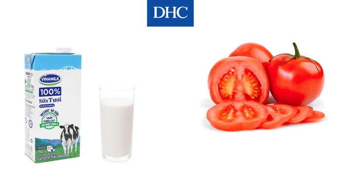 Mặt nạ sữa tươi cùng cà chua có tác dụng làm mờ vết thâm nám hiệu quả