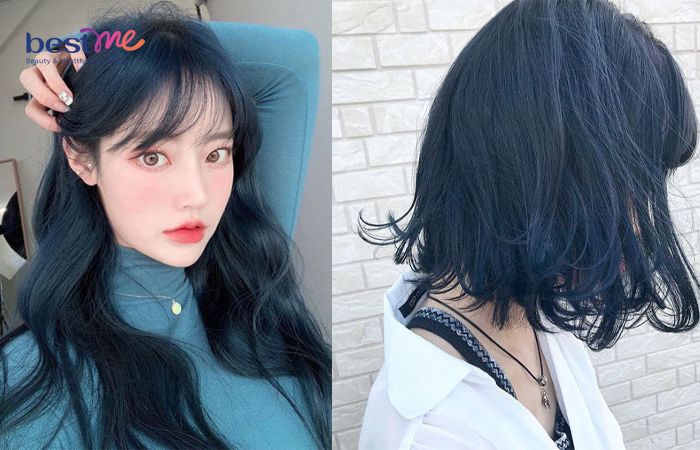 Vẻ ngoài cá tính của các cô gái với sắc xanh dương khói trầm