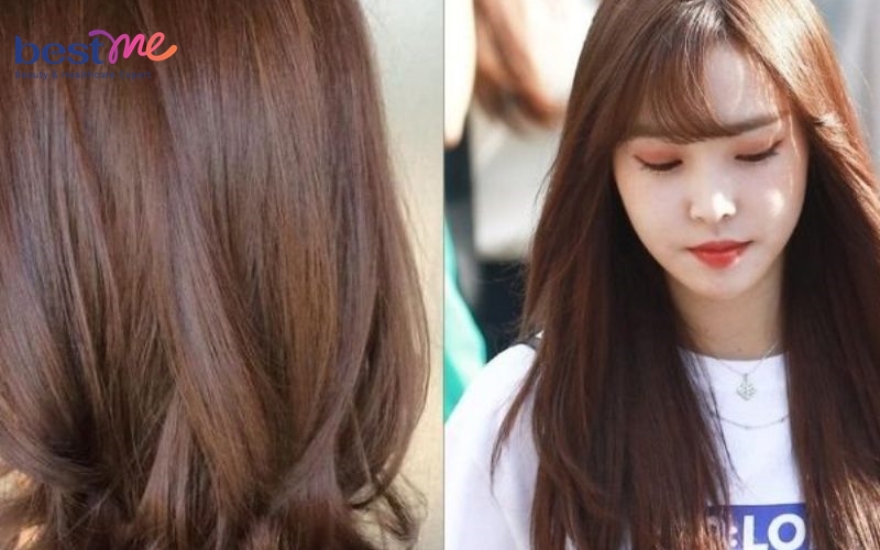 Tóc màu nâu socola khá bền màu và dễ chăm sóc