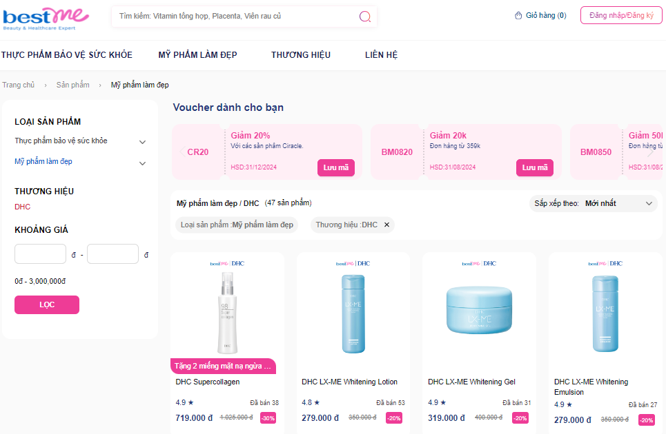 Bestme bán mỹ phẩm DHC có tốt không?