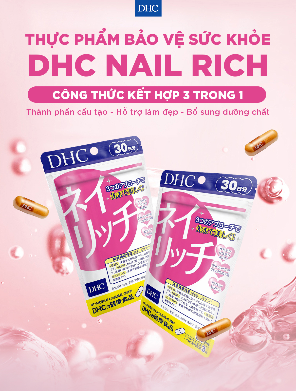 viên uống dhc nailrich dưỡng móng