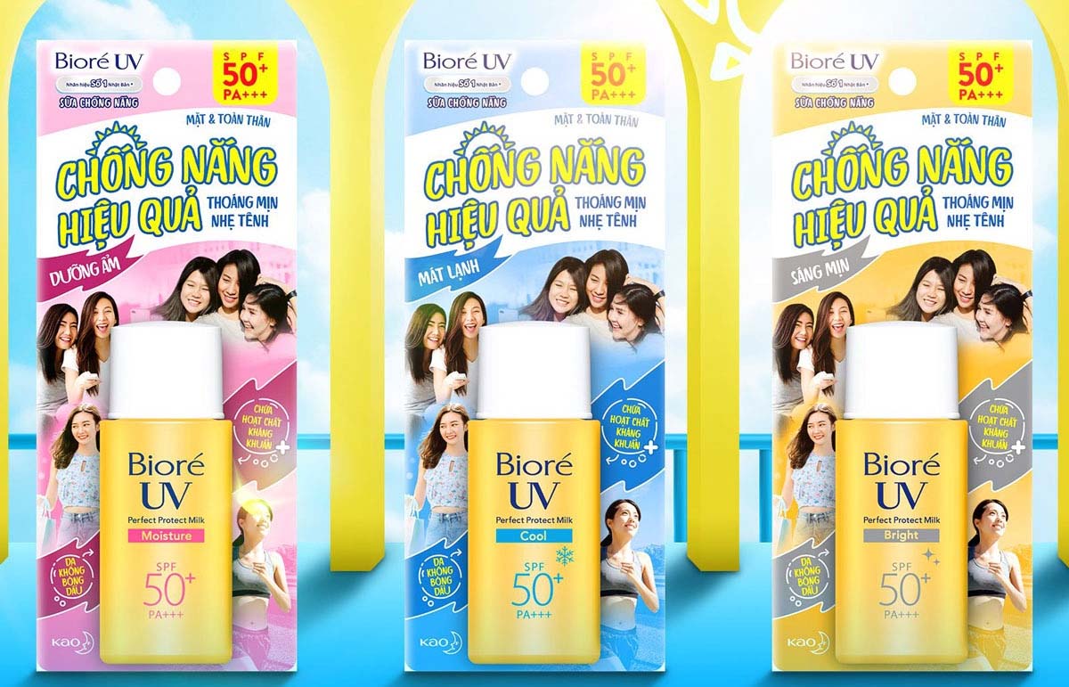  Kem chống nắng vật lý của Nhật Biore UV Perfect Block Milk Moisture