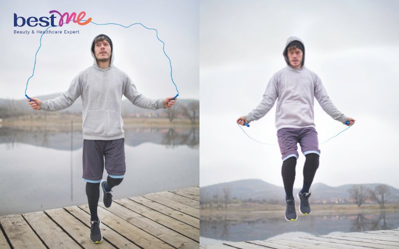 Thực hiện bài tập nhảy dây giảm cân đúng kỹ thuật