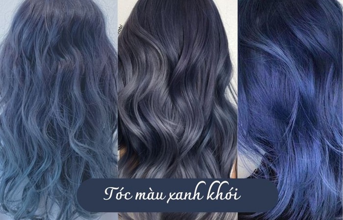 Công thức nhuộm tóc màu xanh tím cách mix màu nhuộm 2021
