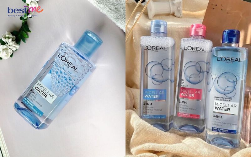  Nước tẩy trang cho da dầu L'Oréal Paris Micellar Water 3-in-1 Refreshing